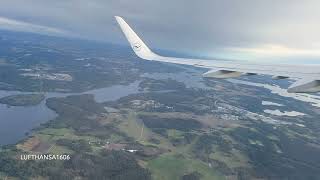 Lufthansa Airbus A321 Neo flight from Stockholm (ARN) to Frankfurt (FRA) airport