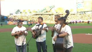 CHC@SF Gm4: Hot Buttered Run performs national anthem