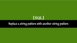 Replace Function SQL Server