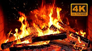 🔥 Cozy Fireplace 4K (12 HOURS). Fireplace with Crackling Fire Sounds. Fireplace Ambience