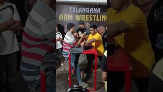 80k Challenge Match at Telangana Arm Wrestling Association Hyderabad Competition #viralvideo