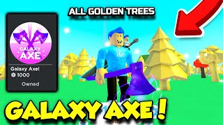 I Bought The GALAXY AXE In Timber And Made ALL TREES GOLDEN!! (Roblox)