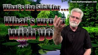 ASL: Sign for WHAT's WRONG with YOU #20
