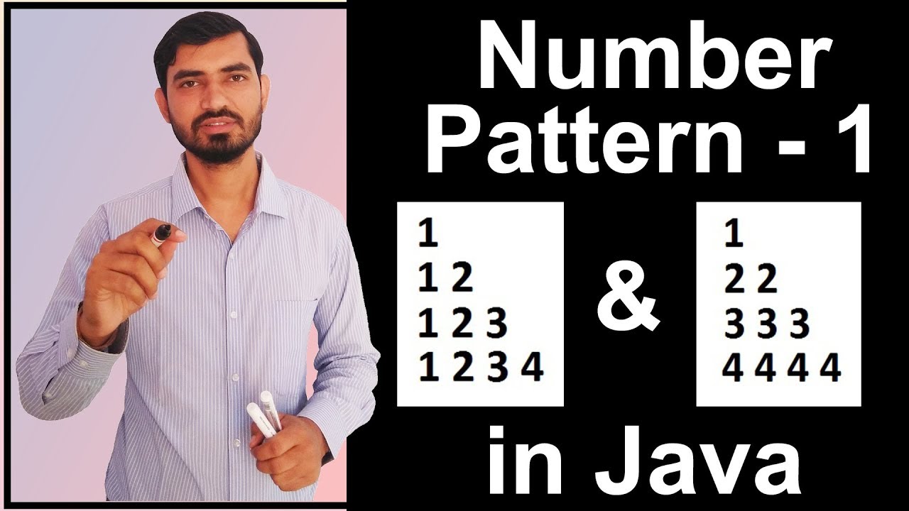 Number Pattern 1 Program Logic In Java By Deepak Youtube