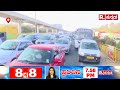 traffic jam at airport road ಹೆಬ್ಬಾಳ ಏರ್​ಪೋರ್ಟ್​ ರಸ್ತೆಯಲ್ಲಿ ಟ್ರಾಫಿಕ್ ಜಾಮ್ aero india air show