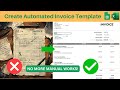 How to Create Automated Invoice Template in Excel/Google Sheets