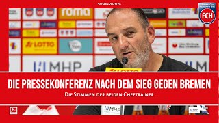 Die Pressekonferenz nach dem Sieg gegen Bremen
