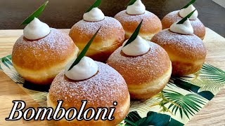 クリームがたっぷり入ったイタリアのドーナツ、ボンボローニの作り方／How to make Bomboloni.