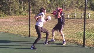 Boxing Coach George Vranos Basic Boxing Punching  Skills with Leesa