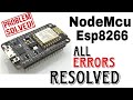 NodeMCU esp8266 errors fix