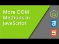 More Manipulating DOM methods in JavaScript