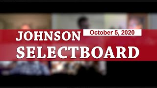 Johnson Selectboard, 10/5/20