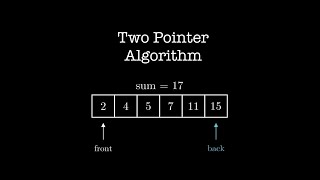 Visual introduction Two Pointer Algorithm | Data Structure and Algorithm for Coding Interviews