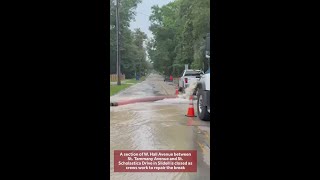 Water main break in Slidell causes road closure