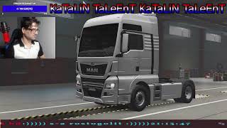 Katalin Taleent se joaca Euro Truck Simulator 2 dar se enerveaza