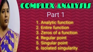 CSIR NET AND TNSET - COMPLEX ANALYSIS - ISOLATED SINGULARITY - UNIT II  - [TAMIL]