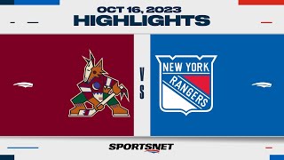 NHL Highlights | Coyotes vs. Rangers - October 16, 2023