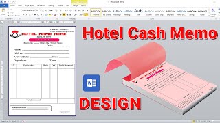 Printable Restaurant Bill Design in Ms Word Tutorial ||