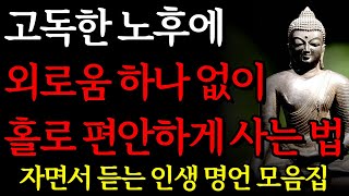 노후에 외로운 이유는 '이 것' I 노년기 외로움을 홀로 극복하는 방법 I 자면서 듣는 부처님 명언 4시간 I 말씀 I 석가모니ㅣ오디오북 I 철학ㅣ낭독