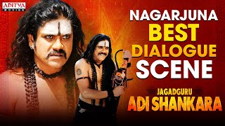 Best Nagarjuna Dialogue Scenes | Jagadguru Adi Shankara | Hindi Dubbed Movie | Kaushik Babu,Saikumar