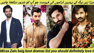 Mirza Zain baig best dramas list by Mr loser