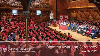 2022 GSAS Diploma Awarding Ceremony in Sanders Theatre