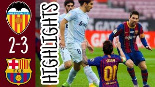Valencia vs Barcelona ~ Laliga full match & all goals gameplay 2021 HD