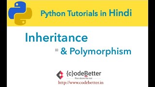 Python Programming Tutorials | Python Inheritance and Runtime Polymorphism | Hindi + English