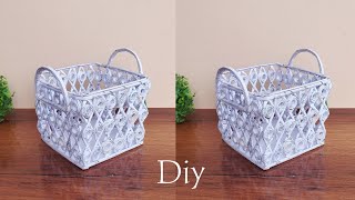 How to make Multipurpose storage basket using paper | Newspaper basket |