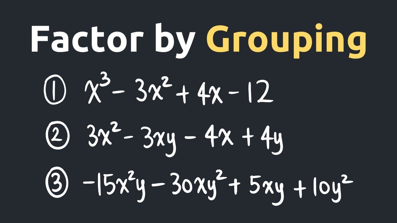 How Do You Factor By Grouping 4 Terms? - YouTube