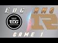 EDG vs RNG Game 1 | Worlds 2021 Quarterfinals Day 2 | EDward Gaming Esports vs Royal Never Give Up