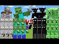 ZOMBIES & SKELETONS vs ENDERMEN & CREEPERS Army !