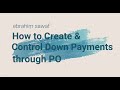 SAP_FI/MM_How To Create & Control Down Payment Through PO