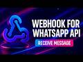 Webhooks for WhatsApp API | How to receive incoming message | How to get the status of a message