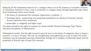 Denis-Charles Cisinski, Univalence of the universal coCartesian fibration