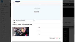 CMS: Uploading files before editing