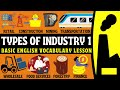 Types of Industry | English Glossary | Wordlist | Construction | Food | English Speaking Practice 🏗