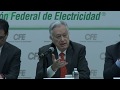 Presenta Manuel Bartlett políticas implementadas para el rescate de la CFE