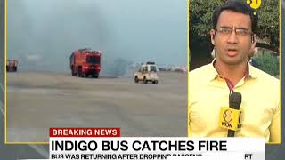 Breaking News: Indigo bus catches fire