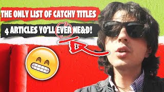 Catchy Titles For Articles: Becoming a Headline Winner