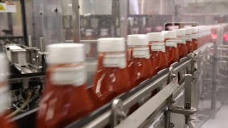 Watch Kraft-Heinz ketchup filling lines in action