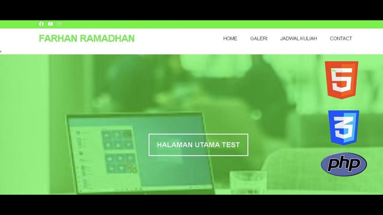 Tutorial Membuat Website Sederhana Menggunakan HTML, CSS, Dan PHP - YouTube