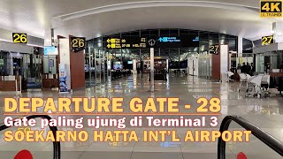 Departure Gate 28 Terminal 3 Soekarno Hatta Int'l Airport‼️40 minutes walk to the the farthest gate