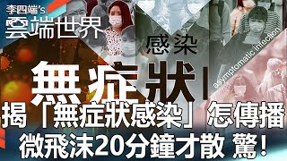 揭「無症狀感染」怎傳播 微飛沫20分鐘才散 驚！-李四端的雲端世界