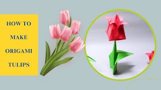 Origami Tulips | How to Make Origami Tulips | Folding paper with children