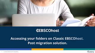 Custom folder solution EBSCOhost migration