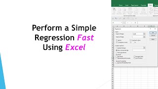 Simple Linear Regression with Excel Data Analysis ToolPak