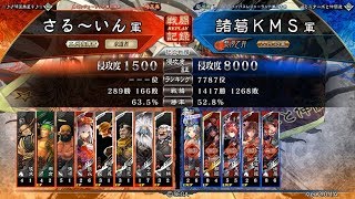 【三国志大戦V Ver.2.0.1A】実況なしアーカイブ Part 281　8枚ハーフ悲哀 VS 5枚修羅義兵月光(諸葛KMS君主)【リハビリ戦友大戦】