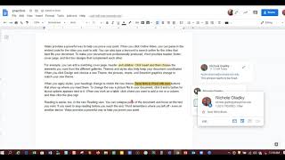 Collaborating in a Google Document, Sheet or Slides