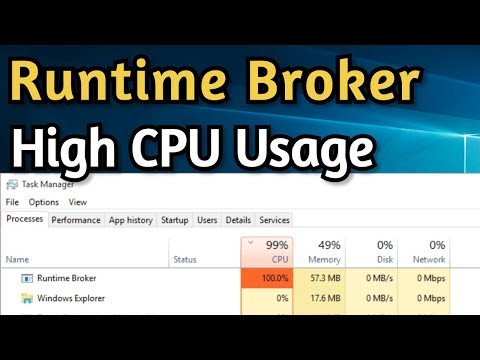 Исправление высокой загрузки ЦП и памяти Runtime Broker в Windows | Исправление ошибки Runtime Broker